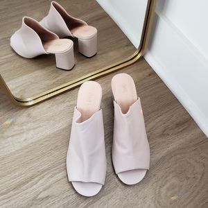 Chase + Chloe Open Toe Mule Heels